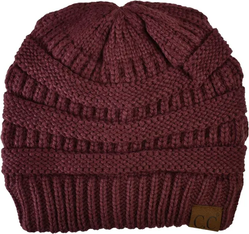 Miniatura 502 de C.C Trendy Warm Chunky Soft Stretch Cable Knit Beanie