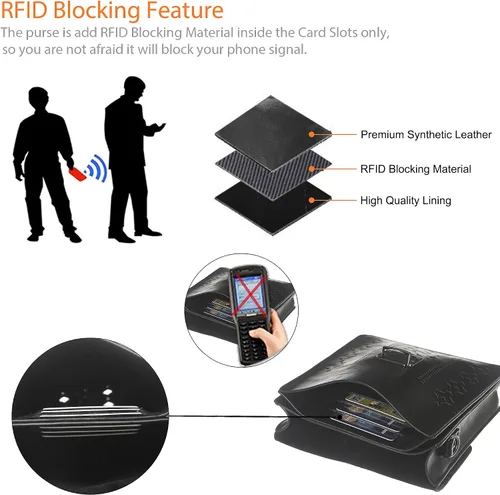 Miniatura 4 de MINICAT INICAT Women RFID Blocking Small Crossbody Bags Cell Phone Purse Built in Wallet