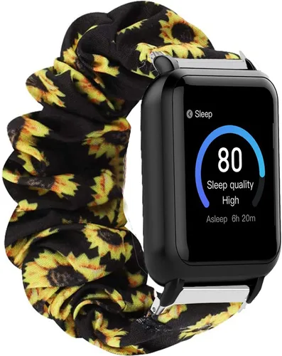 Miniatura 2 de Lamshaw Compatible con 3Plus Vibe Plus Band, banda elástica de tela elástica para mujer, lindas correas de repuesto compatibles con 3Plus Vibe