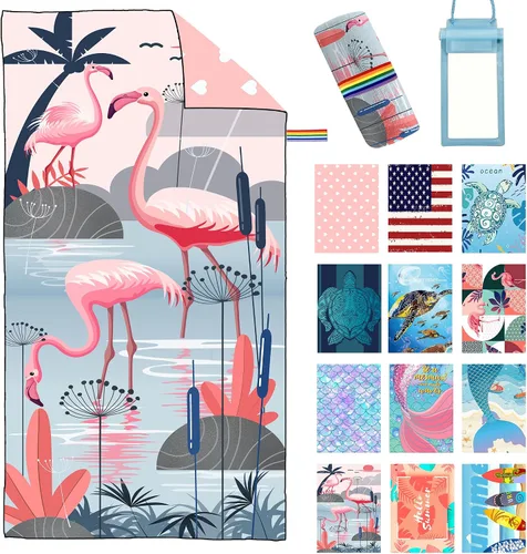 Miniatura 13 de Oversize Beach Towels Sand Free Microfiber Quick Dry Women Beach Towels Soft Absorbent Bath Towels Bathroom Extra Large 30x70 in