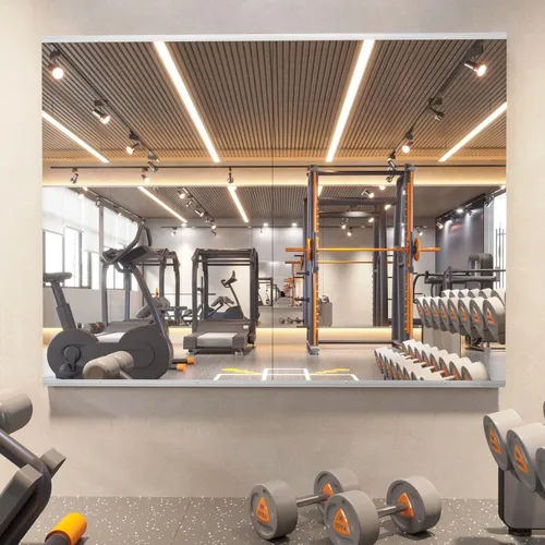 Miniatura 12 de pertetey Espejos de gimnasio en casa, 12 x 12 pulgadas, paquete de 4 azulejos de espejo de longitud completa, sin marco, para montar en la pared
