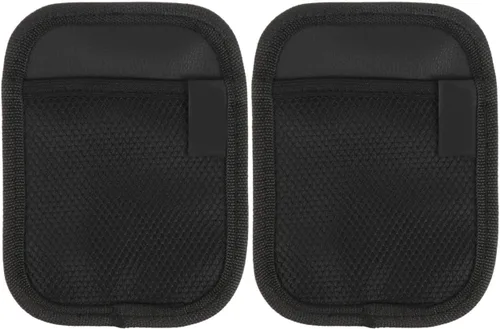 Bolsa de almacenamiento para teléfono móvil para automóvil, 2 unidades, piel sintética, organizador de automóvil, bolsillo de red para asiento,
