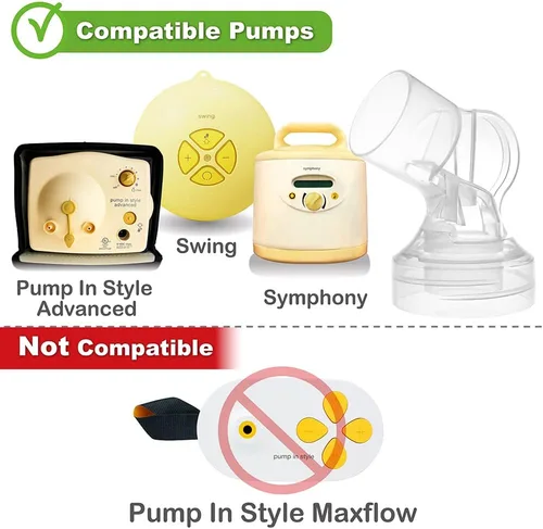Miniatura 2 de Nenesupply Piezas de bomba Bridas de 0.748 in compatibles con Medela Brida Brida Válvula Conector de membrana Compatible con Conector Personalfit No