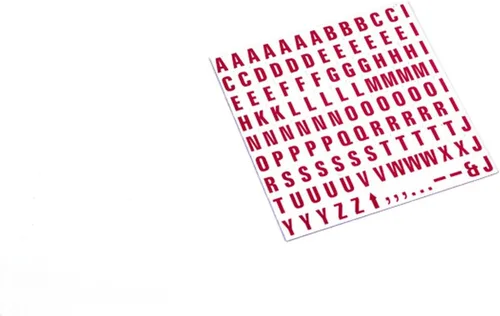 Miniatura 4 de MasterVision Letras magnéticas, 1/2" x 3/4", rojo sobre blanco, 120 piezas