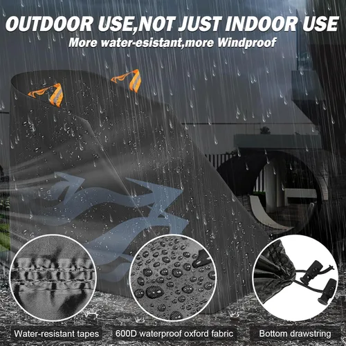 Miniatura 2 de XYZCTEM Cubierta de cinta de correr impermeable a prueba de polvo para máquina de correr, equipo de entrenamiento de ejercicio, protección con Negro