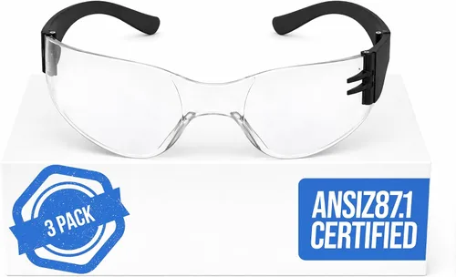Miniatura 13 de RUGGED BLUE Gafas de seguridad de trabajo para hombres Ansi Z87 certificadas gafas de seguridad para campo de tiro Cristal antiarañazos