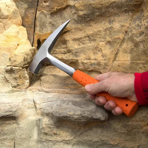 Miniatura 6 de ESTWING Rock Pick - Martillo de geología fabricado en Estados Unidos de 22 onzas con punta puntiaguda y agarre de reducción de impactos naranja