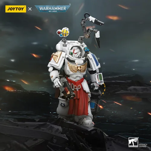 Miniatura 6 de YIZRIO JoyToy Warhammer 40k Ultramarines Apothecary Biologis, figura de acción a escala 1:18 Mecha Joy Toy Collection Modelo 5.35 pulgadas