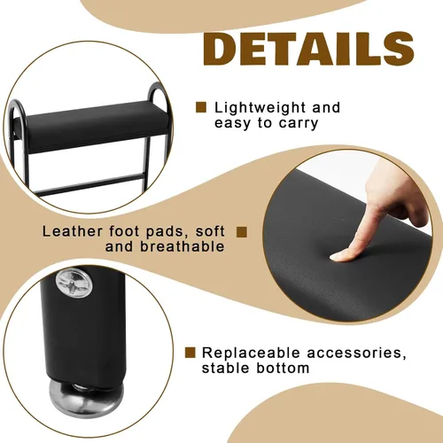 Miniatura 4 de Geelin Carrito de pedicura, carrito de baño de pies, carrito portátil para descanso, masaje y pedicura, taburete con cojín, suministros de spa