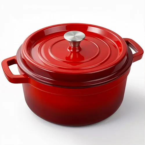 Miniatura 10 de Miereirl Olla Holandesa Esmaltada de 6.5 Cuartos con Tapa, Olla Holandesa de Hierro Fundido con Asas Dobles para Hornear Pan, Cocinar, Utensilios