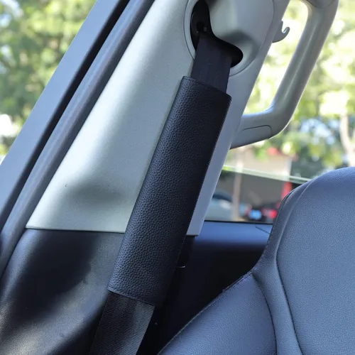 Miniatura 5 de Fundas para cinturón de seguridad de automóvil para adultos, almohadilla de cuero suave para el hombro del cinturón de seguridad, cojín protector