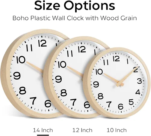 Miniatura 3 de AKCISOT Reloj de Pared de 14 Pulgadas, Relojes de Pared Grandes Bohemios a Batería Sin Tic Tac, Reloj Grande Silencioso Moderno Decorativo para Sala