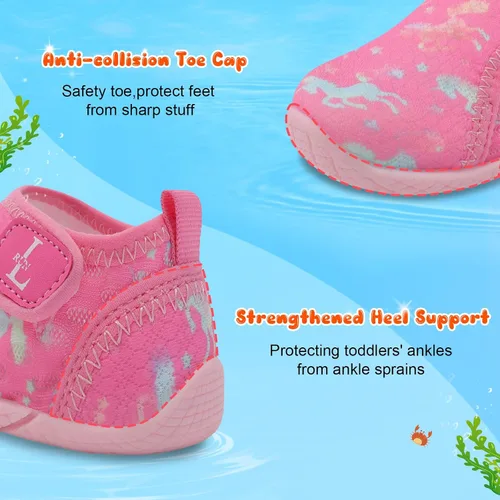 Miniatura 5 de Zapatos de agua para niños y niñas, zapatos de playa para niños y niñas, secado rápido, antideslizantes, transpirables, calcetines acuáticos