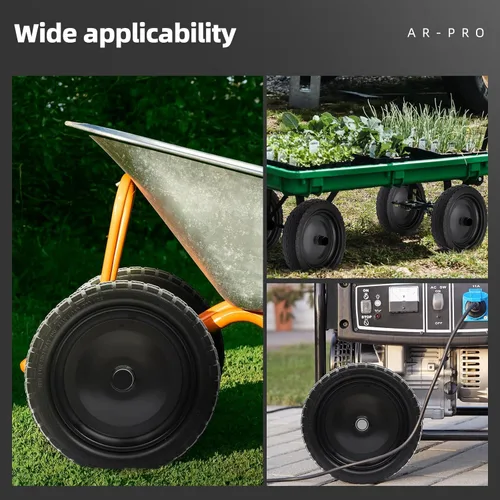 Miniatura 6 de Paquete de 2 neumáticos de 13 pulgadas para Gorilla Cart – Ensamblajes de neumáticos y ruedas antipinchazos de poliuretano sólido – Neumáticos