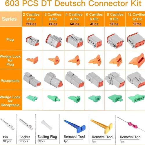 Miniatura 5 de 603x DT Deutsch Kit de conector 2 3 4 6 8 12 Pin conector para reparación de barcos