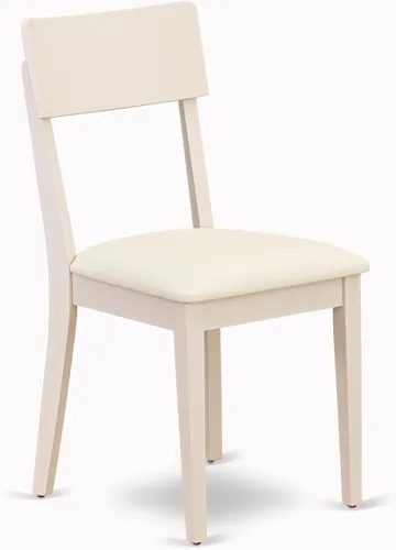 Miniatura 11 de East West Furniture ANAD3-LWH-LC - Juego de mesa y sillas de cocina de 3 piezas contiene una mesa de comedor redonda con pedestal y 2 sillas