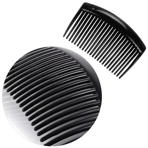 Miniatura 3 de 24 peines laterales de plástico para el cabello, peine giratorio francés con 23 dientes, pinzas de pelo fino, peines decorativos para el cabello