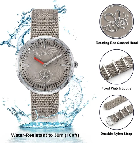 Miniatura 4 de Reloj unisex fácil de leer, reloj de cara grande