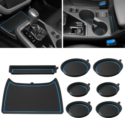 Miniatura 10 de Forro de Portavasos para Subaru Crosstrek/Impreza Accesorios 2024 2025 2026 Consola Central Alfombrilla de Portavasos de Silicona 3D Premium Negro