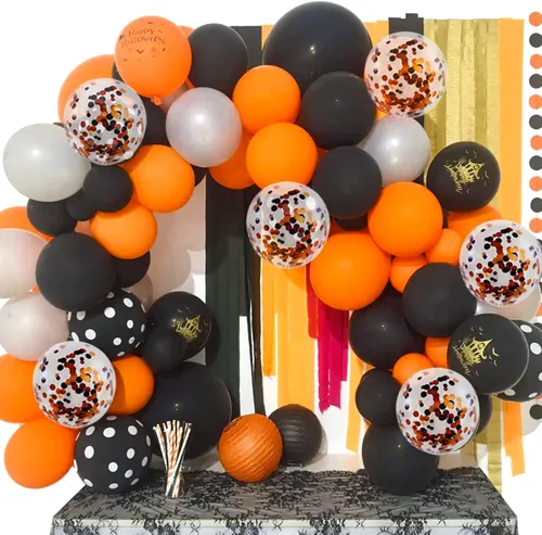 Miniatura 4 de Globos Naranjas Paquete de 100 de 12 pulgadas Globos de Látex Engrosados de Halloween Naranjas Globos Redondos de Helio para Halloween Cumpleaños