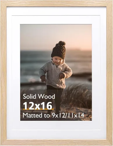 Miniatura 212 de KINLINK 3.5x5 Picture Frame, Ash Black Solid Wood Frame with Plexiglass for Table Top and Wall Mounting, Photo Frame for Horizontal or Vertical