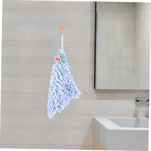 Miniatura 5 de Toalla de mano colgante de felpilla gruesa con absorción de agua de secado rápido, transpirable, suave, para baño y cocina, para ahorrar espacio