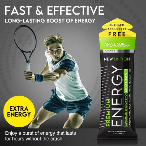 Miniatura 4 de NewTrition® Shots de Energía Extra Fuertes, Sin Azúcar 1.7 fl oz (Paquete de 24, 8 Sabores) - Bebidas Energéticas de 250mg de Cafeína con Vitamina B