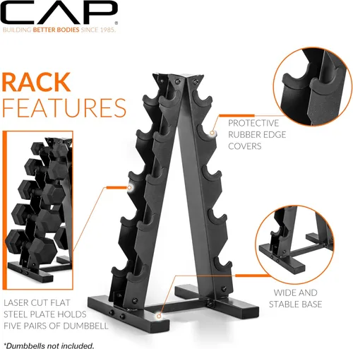 Miniatura 3 de CAP A-Frame Dumbbell Weight Rack Carbono