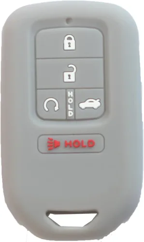 Miniatura 5 de 2 fundas de silicona de goma para llavero inteligente con 5 botones, protector de piel sin llave con llavero compatible con Honda Accord Civic 2018