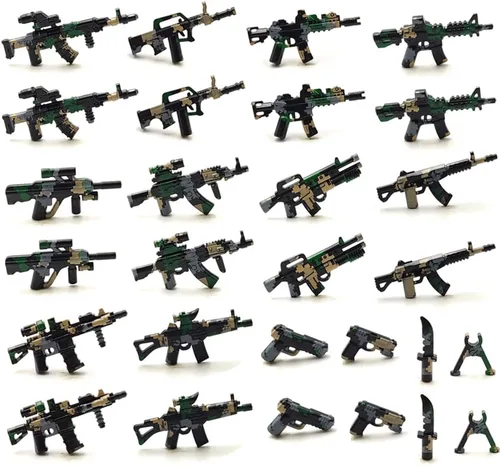 Miniatura 3 de ZHX Paquete de Armas Accesorios Militares Juguetes de Bloques de Construcción, Incluye Casco NVD Armadura Corporal Traje E.O.D Pistola de Camuflaje