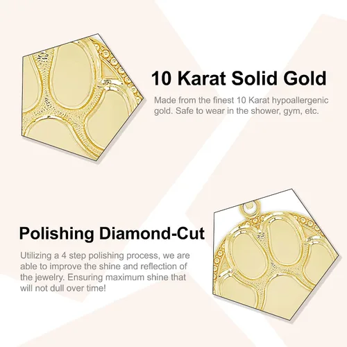 Miniatura 2 de Charm America Colgante de pata de perro dorado oro macizo de 10 quilates