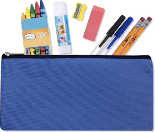 Miniatura 5 de Paquete de 24 estuches a granel, estuche a granel con cremallera para niños, escuela, oficinas 24 estuches en 8