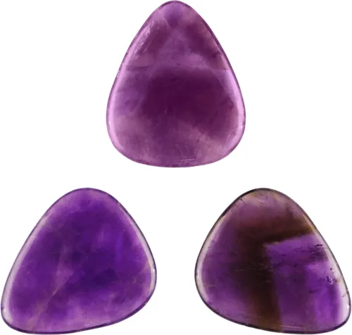 Miniatura 96 de Púa de guitarra o bajo de Obsidiana de Caoba en vidrio volcánico - 3.0 mm de calibre ultra pesado - Forma 351 - Púa exótica artesanal de gema