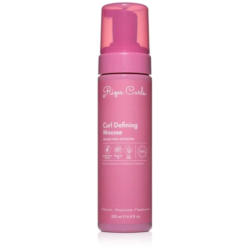Rizos Curls Mousse Definidora de Rizos – Espuma ligera para volumen e hidratación – Brillo y definición para cada patrón de rizo: cabello ondulado,