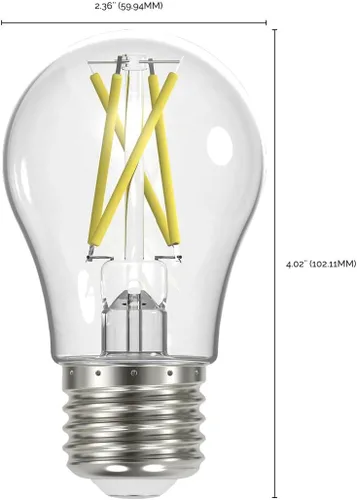 Miniatura 4 de Satco S12415-8 vatios LED A19; transparente; base media; 3000K (paquete de 2)