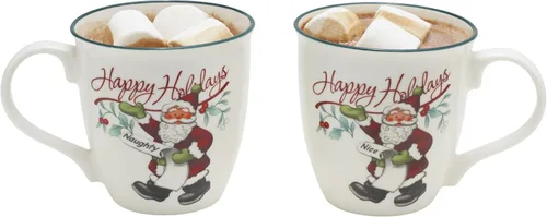 Miniatura 4 de Pfaltzgraff Winterberry - Taza de porcelana Naughty And Nice (juego de 2), 20 onzas, surtido