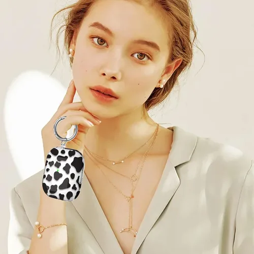 Miniatura 7 de Maxjoy Funda compatible con AirPods Pro, funda con diseño de vaca clara para mujeres y niñas, bonita funda protectora suave con llavero compatible