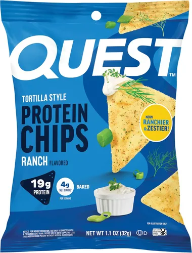Miniatura 12 de Quest Tortilla Style - Paquete variado de chips de proteína, chile lima, queso nacho, tacos cargados, 12