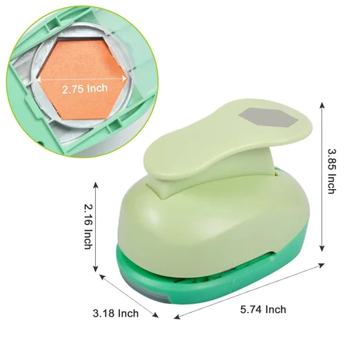 Miniatura 6 de UCEC Perforadora de papel hexagonal de 2.75 pulgadas para álbumes de recortes y fabricación de tarjetas, perforadora artesanal resistente