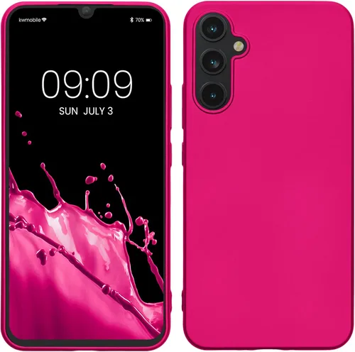 Miniatura 122 de kwmobile Funda compatible con Samsung Galaxy A23 4G / 5G - Funda de silicona TPU metálica suave y delgada - Rojo oscuro metálico