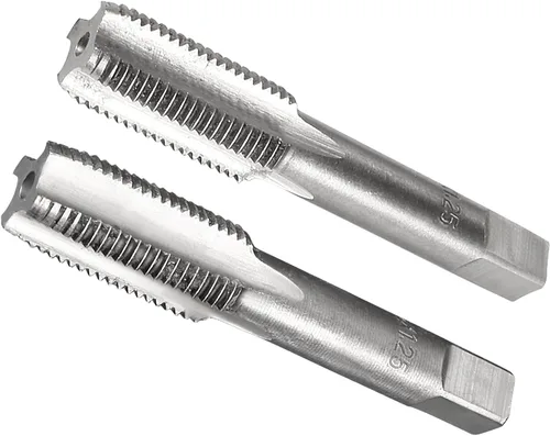 Miniatura 14 de Tapones de roscado a mano, rosca M12 x 1, herramienta métrica de aleación de acero, rosca inferior cónica