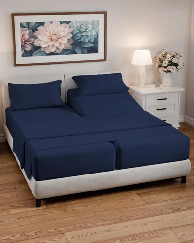 Miniatura 19 de Juego de sábanas tamaño King para RV de 72" x 80" - Sábanas de 4 piezas para cama RV Short Queen - Ultra suaves, transpirables y refrescantes - 01