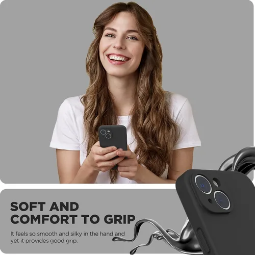 Miniatura 6 de SURPHY Funda para iPhone 14 Plus con Protector de Pantalla y Protección de Cámara, Funda de Teléfono de Silicona Líquida con Forro de Microfibra