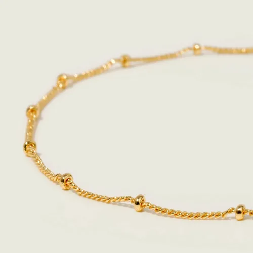 Miniatura 5 de MEVECCO - Delicada gargantilla y collar de cadena chapada en oro de 14 quilates, joyería de regalo para mujer