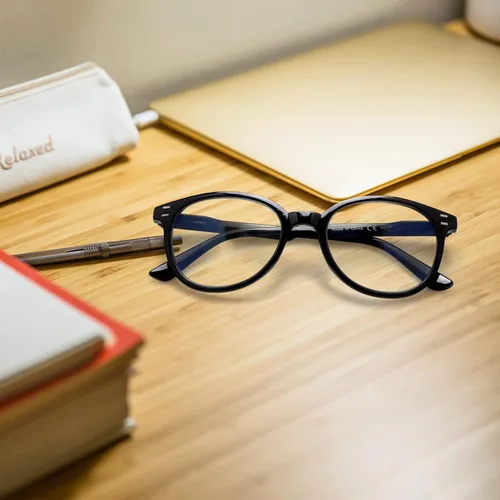 Miniatura 7 de COJWIS Gafas de lectura con bloqueo de luz azul, paquete de 5 unidades, bisagra de resorte, para hombres y mujeres, anteojos con filtro 5 negro