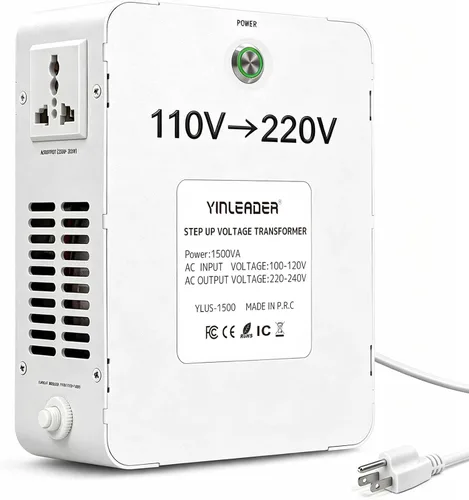 Miniatura 8 de Yinleader Convertidor de voltaje de 120 V a 240 V o 110 V a 220 V transformador elevador utilizando 220/230/240 voltios europea asiática china