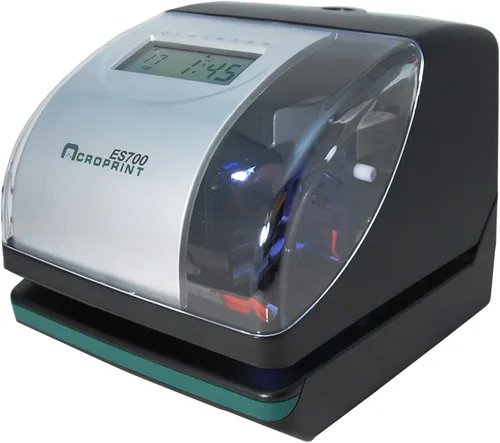Miniatura 3 de Acroprint Máquina electrónica de reloj de tiempo - Máquina de sellos de tiempo para empleados, ideal para pequeñas empresas, acomoda tarjetas