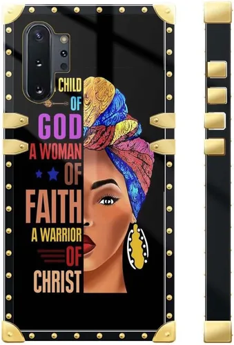 Miniatura 3 de DAIZAG Funda compatible con Samsung Galaxy Note 10 Plus, decoración dorada de mujer de fe, funda protectora de TPU suave antiarañazos