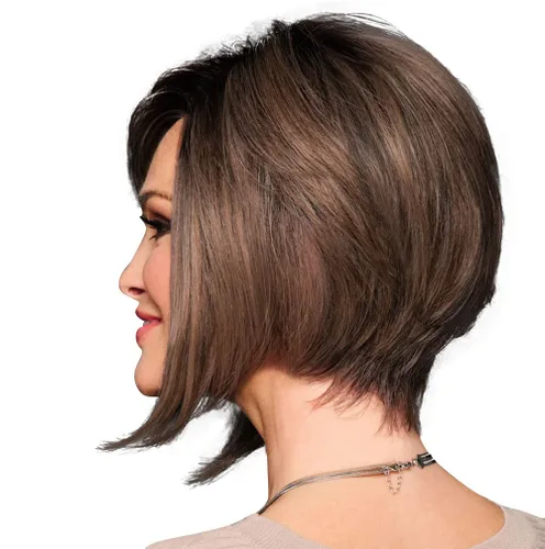 Miniatura 2 de Raquel Welch Boudoir Glam - Peluca Bob de longitud de barbilla, 100% atada a mano por ropa de pelo, gorra pequeña promedio, RL10/12 castaño RL10/12