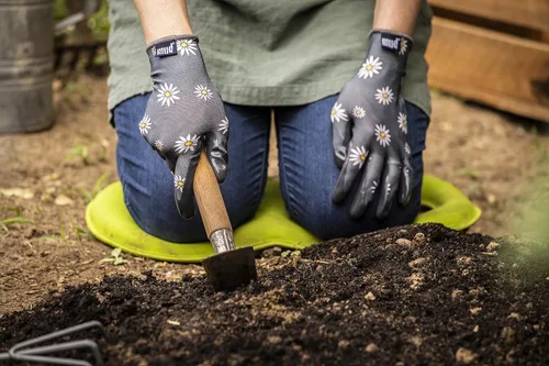 Miniatura 6 de Mud Grip - Guantes de jardinería para mujer con revestimiento de nitrilo plano y revestimiento de nitrilo Gris